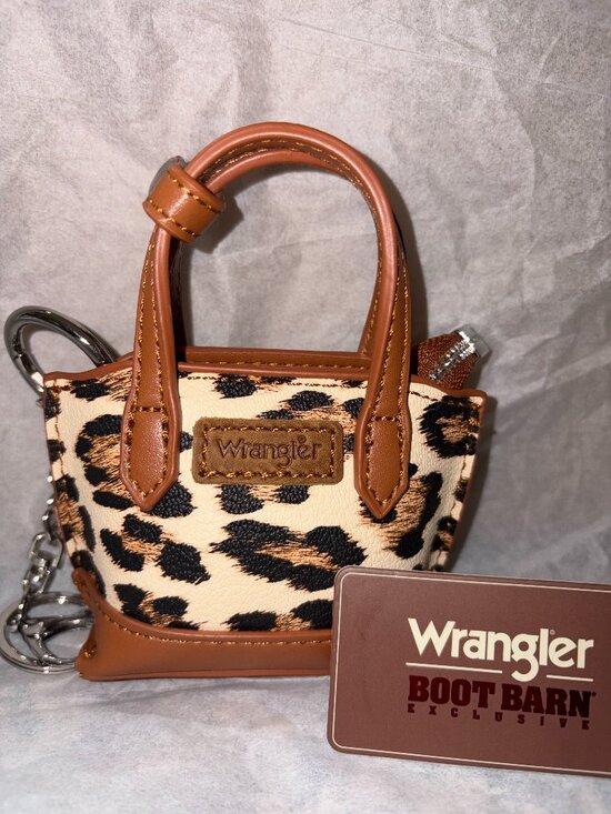 Wrangler Accessories - Wrangler Leopard Mini Bag Charm Keychain Boot Barn Exclusive